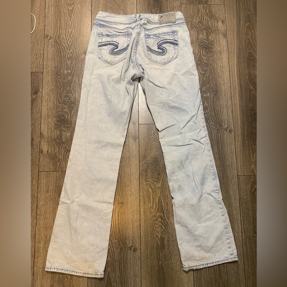 Silver Suki Mid Rise Classic Stretch Slim Boot Cut Y2K Jeans Women’s Size 29x33